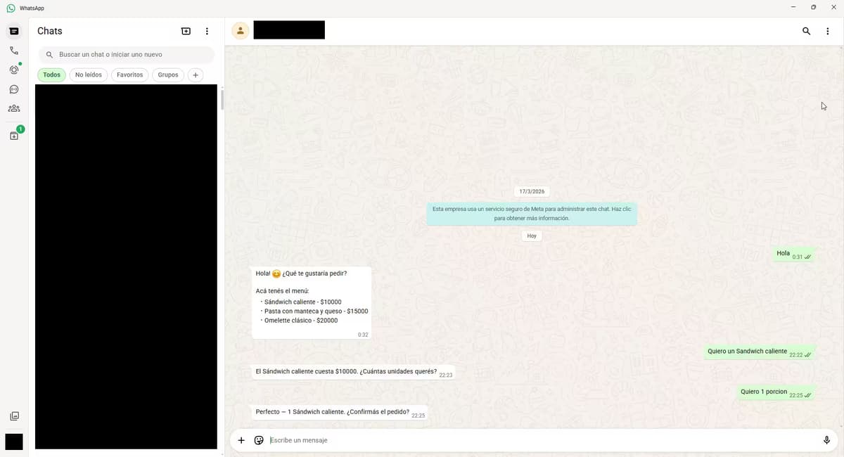 Workflow n8n — diagrama completo del flujo conversacional del bot de WhatsApp