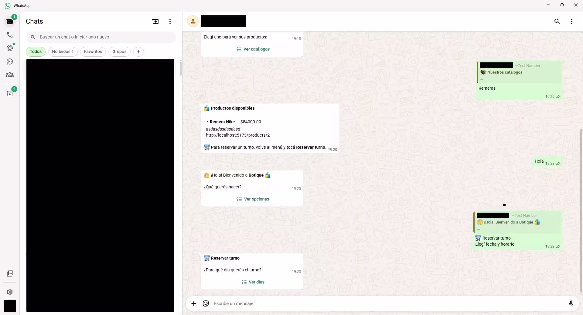 Inicio de reserva — el bot pregunta para qué día quiere el turno